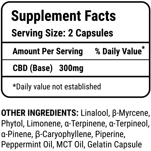Defined Sleep supplement facts label